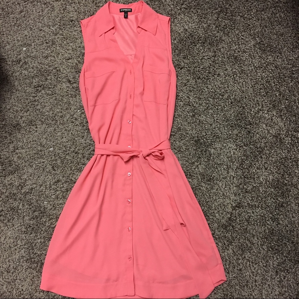 Express coral pink dress